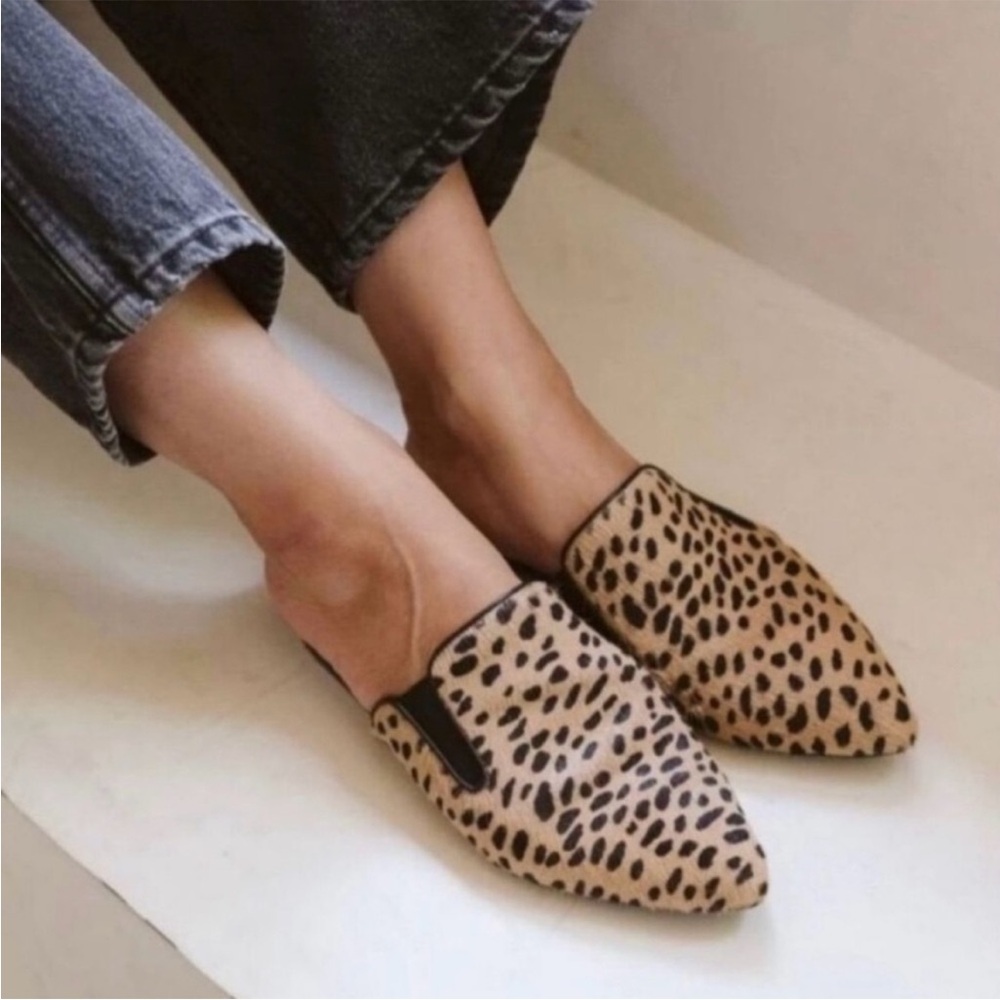 Jenni Kayne Leopard Print Mules with Suede Finish